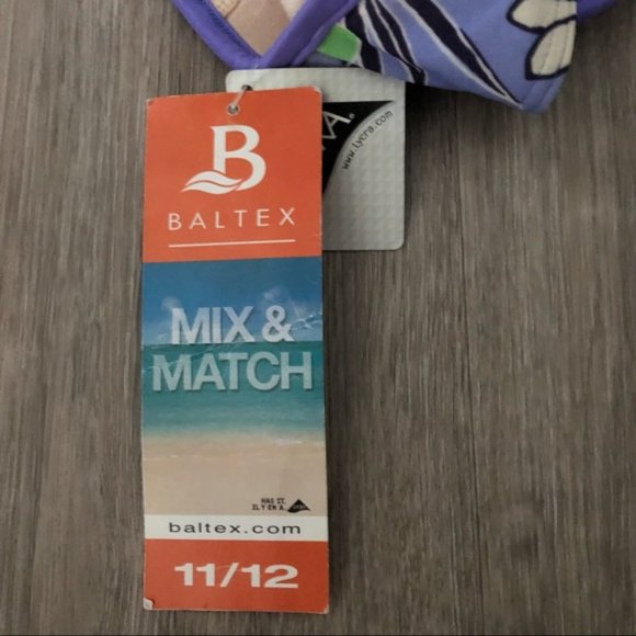 BALTEX Floral Bikini Top Size 12 - Picture 4 of 6